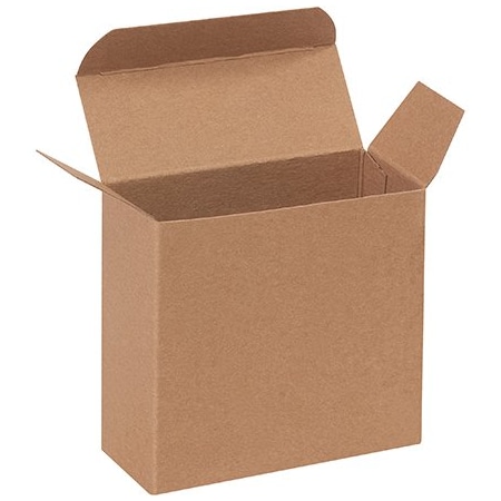 Bsc Preferred 4 x 1 5/8 x 4'' Kraft Reverse Tuck Folding Cartons, 500PK RTC38
